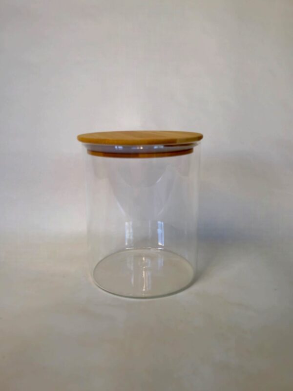 Frasco de vidrio tapa bambú - Image 3
